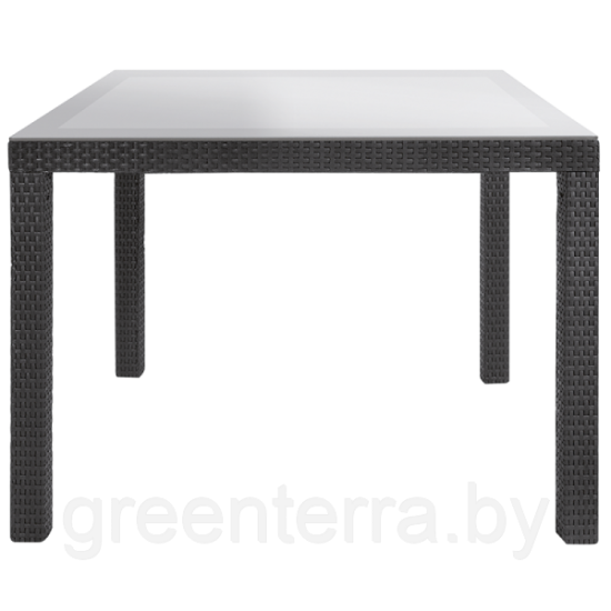 Стол со стеклом уличный keter sumatra table, графит